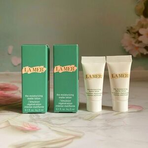 2x La Mer The Moisturizing Matte Lotion TRAVEL SIZE 3ml 0.1oz Each NIB